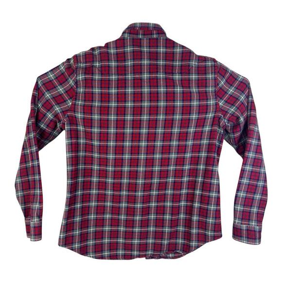 Vintage Polo Jeans Co Ralph Lauren Flannel Shirt Men's Red Heavy Cotton Large - Picture 5 of 13